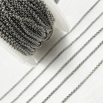 Load image into Gallery viewer, Oxidized Sterling Silver Rolo Chains