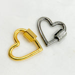 Load image into Gallery viewer, DC1003. Sterling Silver Heart Screw Clasp