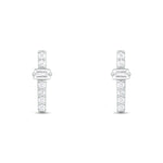 Load image into Gallery viewer, ER421149. 14K Solid Gold Diamond Bar Studs