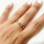 Load image into Gallery viewer, 14K Solid Gold Diamond & Blue Sapphire Ring.