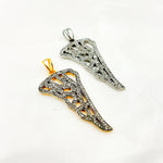 Load image into Gallery viewer, DP08. Diamond Sterling Silver Wing Pendant