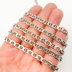 Load image into Gallery viewer, Oxidized Sterling Silver Flat Marina Chain