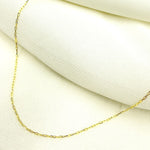Load image into Gallery viewer, 14K Solid Yellow Gold Diamond Cut Paperclip Link Chain