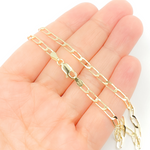 Load image into Gallery viewer, Shop Now Solid Gold Flat Paperclip Chain