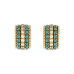 Load image into Gallery viewer, CME00244TQ. 14K Solid Gold Diamond and Turquoise Charm