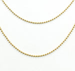 Load image into Gallery viewer, 14k Gold Filled Finished 1.5mm Ball Chain Necklace. 1.5BLCNecklace
