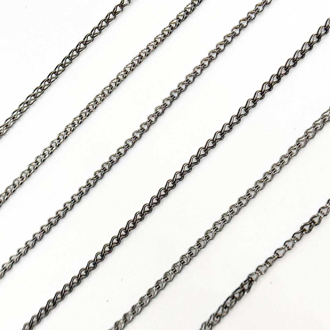 Shop now Black Rhodium Sterling Silver Wheat Chain