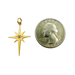 Load image into Gallery viewer, 14K Gold with Diamonds Bethlehem Star Shape Charm. GDP38