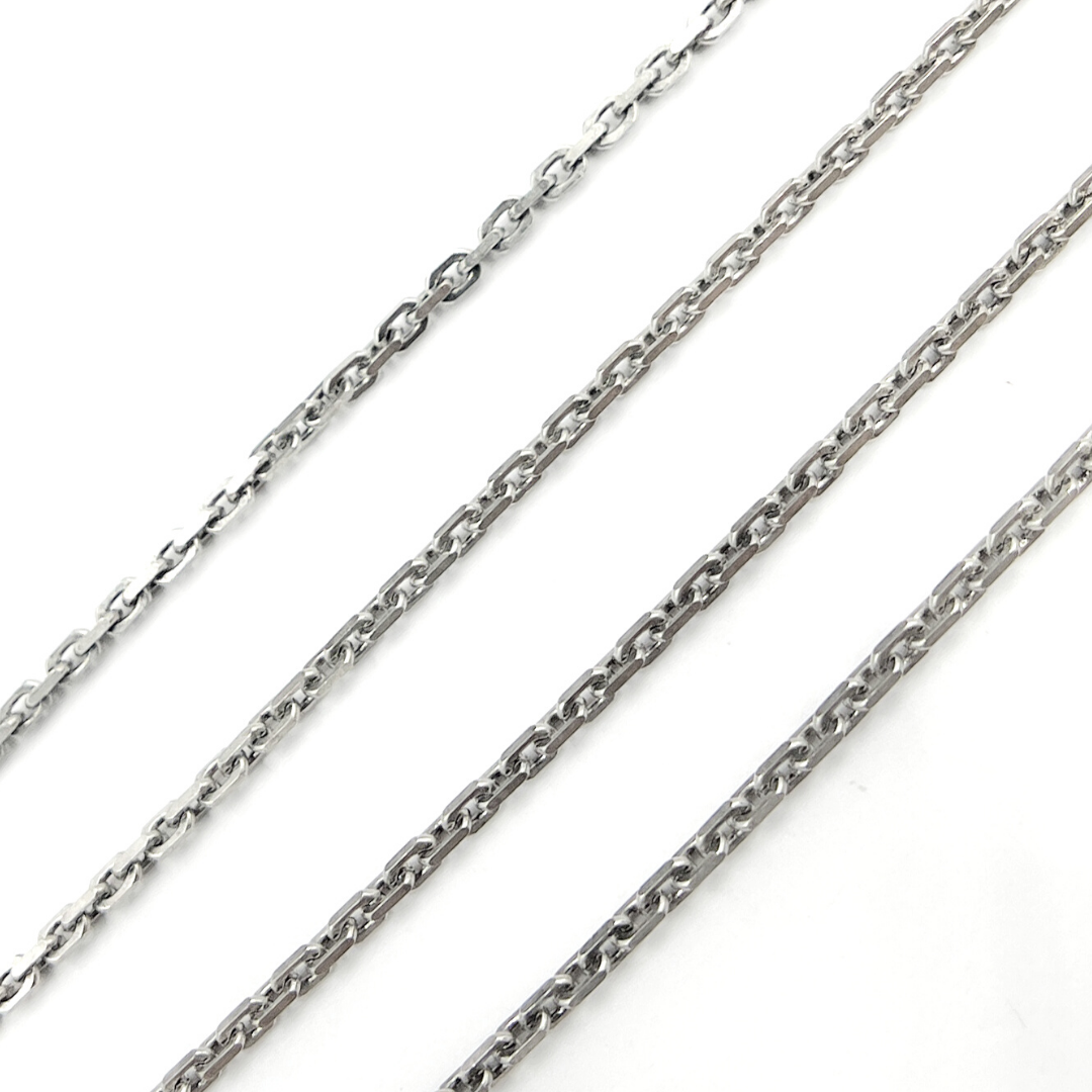 Z38OX. Oxidized Sterling Silver Thick Box Link Chain