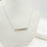 Load image into Gallery viewer, NT403318. 14k Solid Gold Diamond Baguette Necklace
