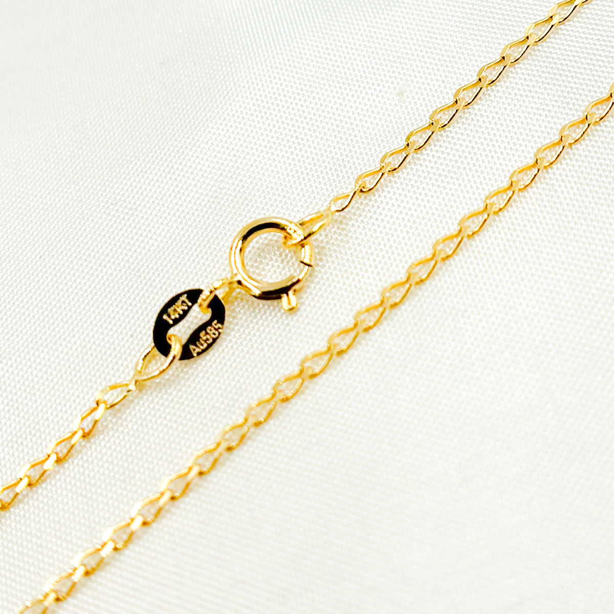 14K Solid Gold Large Curb Chain