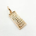 Load image into Gallery viewer, DC290. Diamond Sterling Silver Rectangle Charm