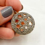 Load image into Gallery viewer, DP178. Diamond & Sterling Silver Round Stars Pendant