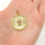 Load image into Gallery viewer, Buy Now Sterling Silver Round Skull Pendant