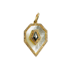 Load image into Gallery viewer, 14K Gold Diamonds and Mother Pearl Stone Charm