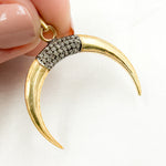 Load image into Gallery viewer, DP103. Diamond Sterling Silver Horn Pendant