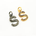 Load image into Gallery viewer, DC487. Diamond Sterling Silver Letter "S" Charm