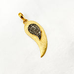 Load image into Gallery viewer, DC869. Diamond Sterling Silver Leaf Pendant