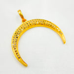 Load image into Gallery viewer, DP105. Diamond Sterling Silver Moon Shape Pendant