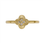 Load image into Gallery viewer, Solid Gold Diamond Flower Ring
