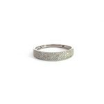 Load image into Gallery viewer, 14k Solid White Gold Half Eternity Diamond Ring.
