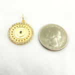 Load image into Gallery viewer, 14K Solid Gold Diamond Circle with Heart Charm. GDP435