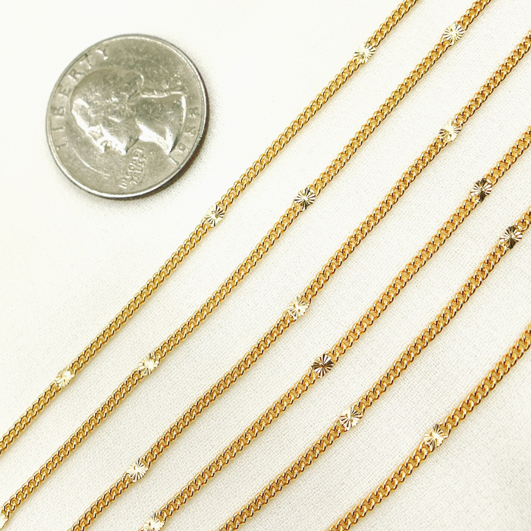 67S1GF. Gold Filled Satellite Curb Link Chain