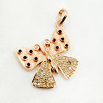 Load image into Gallery viewer, DP382. Diamond Sterling Silver Butterfly Pendant with Gemstone