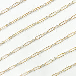 Load image into Gallery viewer, XM510TT. 1 Gold Filled Long & 3 Sterling Silver Short Link Chain