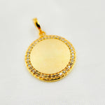 Load image into Gallery viewer, DC032. Diamond Sterling Silver Round Pendant