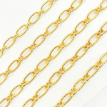 Load image into Gallery viewer, Gold Plated Sterling Silver Gold Plated Textured Long and Smooth Short Oval Chain