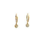 Load image into Gallery viewer, EHF56566. 14k Solid Yellow Gold Diamond Dangle Circle