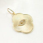 Load image into Gallery viewer, 14K Solid Gold Diamond Organic Shape Eye Charm