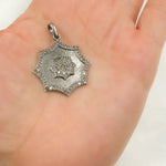 Load image into Gallery viewer, DP136. Diamond Sterling Silver Fancy Shape Pendant