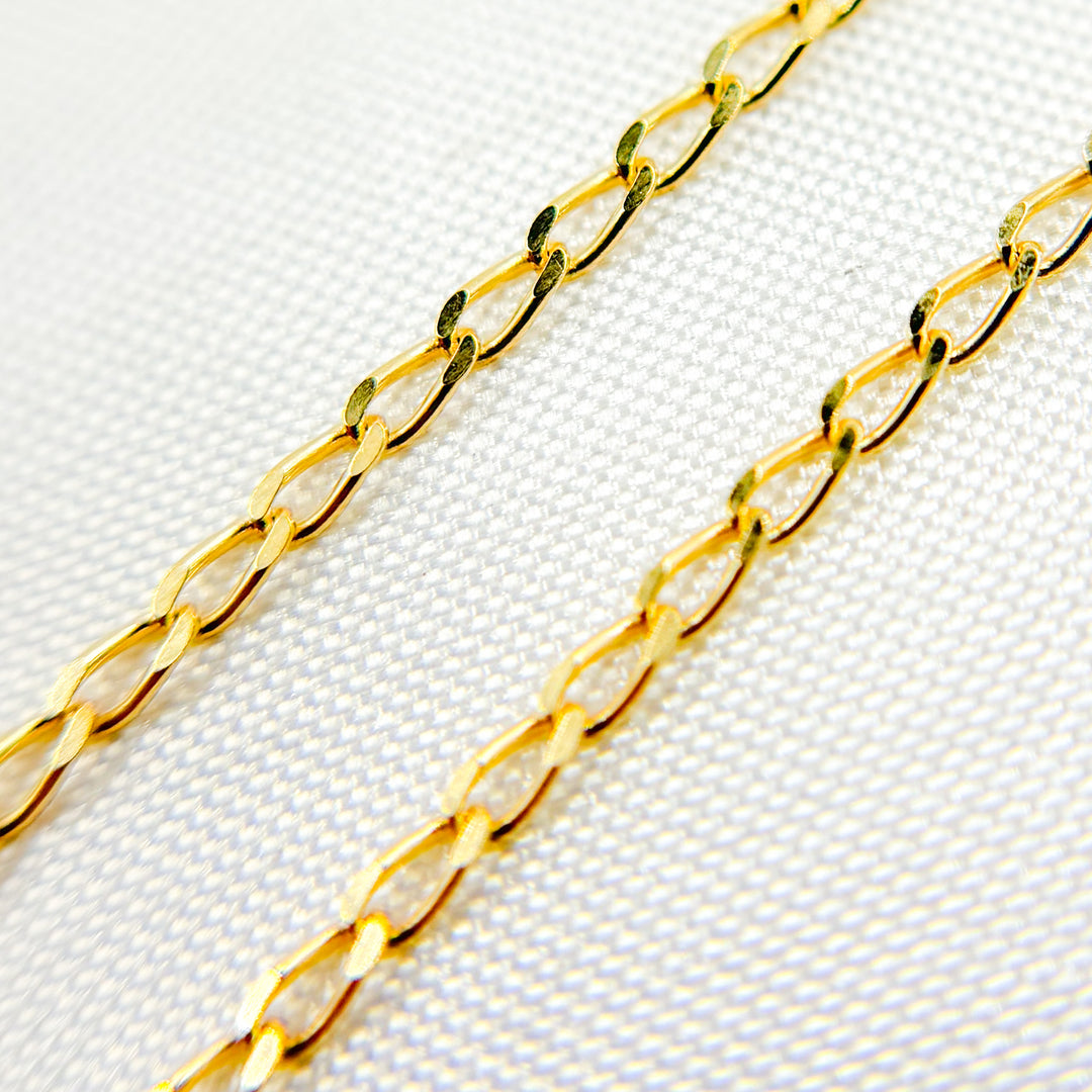 14K Solid Gold Large Curb Chain