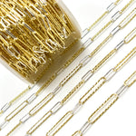 Load image into Gallery viewer, Gold Plated Diamond Cut Paperclip Chain
