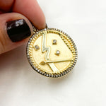 Load image into Gallery viewer, Diamond Sterling Silver Round Pendant