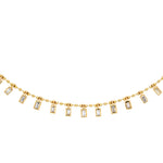 Load image into Gallery viewer, NFJ71948. 14K Solid Gold Diamond Rectangles Necklace