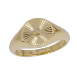 Load image into Gallery viewer, 14K Solid Yellow Gold Diamond Circle Ring