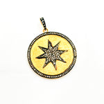 Load image into Gallery viewer, DP120. Diamond & Sterling Silver Round Star Pendant