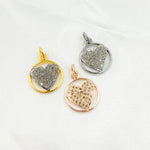 Load image into Gallery viewer, DC947. Diamond Sterling Silver Round Heart Charm