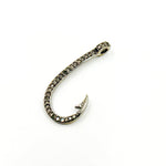 Load image into Gallery viewer, DC561. Diamond Sterling Silver "J" Hook Clasp