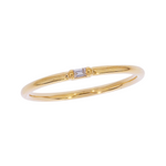 Load image into Gallery viewer, 14K Solid Yellow Gold Solo Baguette Ring