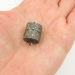 Load image into Gallery viewer, Diamond Silver Magnetic Barrel Clasp