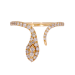 Load image into Gallery viewer, Solid Gold Diamond Snake Ring