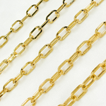 Load image into Gallery viewer, Gold Plated 925 Sterling Silver Flat Paperclip Chains