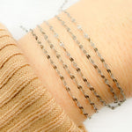 Load image into Gallery viewer, Z46OX. Oxidized Sterling Silver Flat Marina Chain