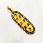 Load image into Gallery viewer, Sterling Silver Oval Pendant with Gemstone