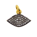 Load image into Gallery viewer, DC337. Diamond Sterling Silver Eye Charm