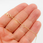 Load image into Gallery viewer, 025R01LGJ08018K. 18K Solid Gold Cable Chain with Extender
